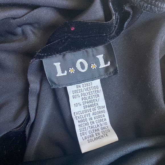 VINTAGE Y2K black halter tie velvet dress - Picture 7 of 12